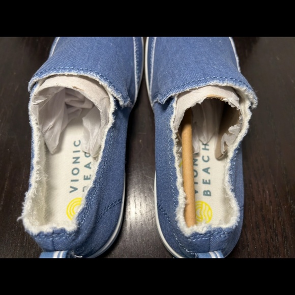 Vionic Beach Malibu Canvas Sneakers/Shoes Denim Blue Womens Size 5 Wide - Picture 9 of 16